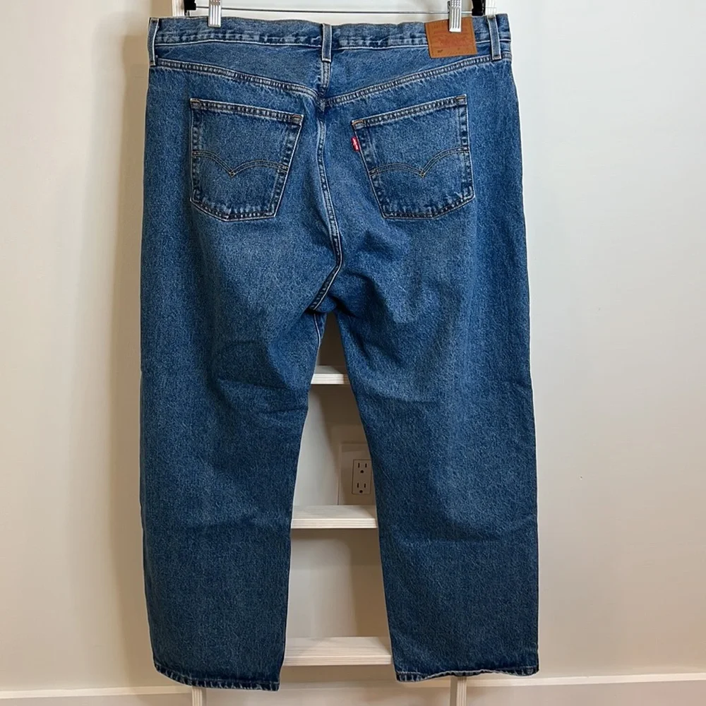 LEVI’S PREMIUM 501® ‘90S WOMEN'S JEANS - Destructed Indigo - Medium Wash - Picture 8 of 16